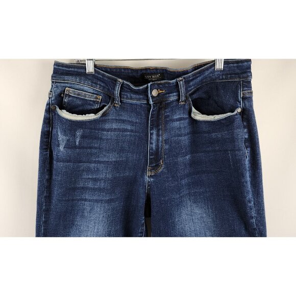 Judy Blue Jeans Womens Plus 16W Blue Slim Fit Denim (34x28) JB82128DK-PL - Picture 2 of 11